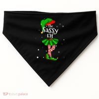 Im The Sassy Elf Matching Christmas Costume USA-Made Doggie Bandana thumb 0