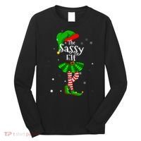 Im The Sassy Elf Matching Christmas Costume Long Sleeve Shirt thumb 0