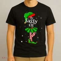 Im The Sassy Elf Matching Christmas Costume T-Shirt thumb 3