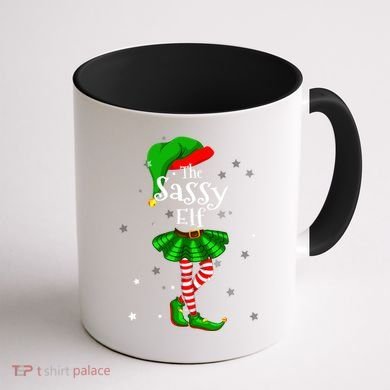 Im The Sassy Elf Matching Christmas Costume Coffee Mug back