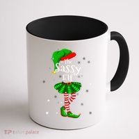 Im The Sassy Elf Matching Christmas Costume Coffee Mug thumb 1