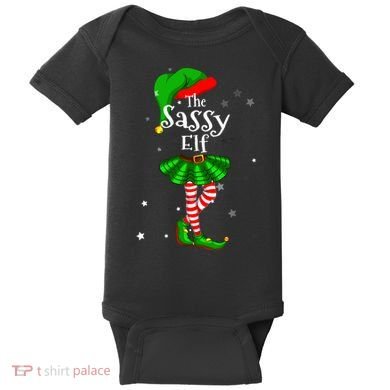 Im The Sassy Elf Matching Christmas Costume Baby Bodysuit