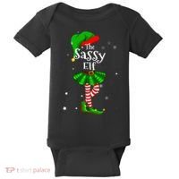 Im The Sassy Elf Matching Christmas Costume Baby Bodysuit thumb 0