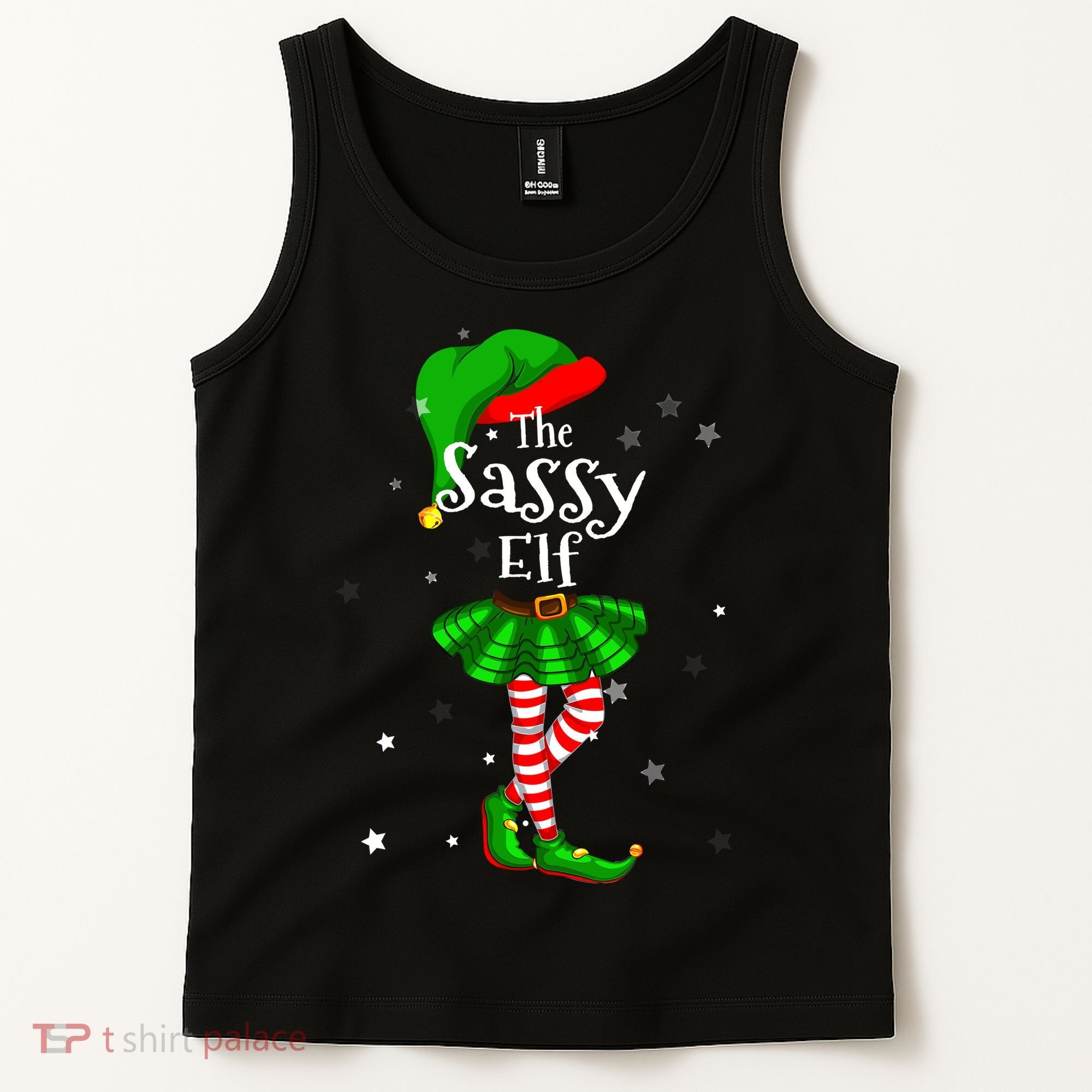 Im The Sassy Elf Matching Christmas Costume Tank Top