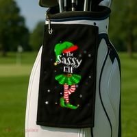Im The Sassy Elf Matching Christmas Costume Golf Towel thumb 2