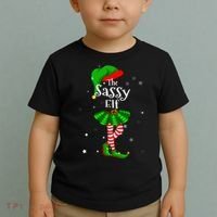 Im The Sassy Elf Matching Christmas Costume Toddler T-Shirt thumb 2