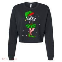 Im The Sassy Elf Matching Christmas Costume Cropped Pullover Crew thumb 0