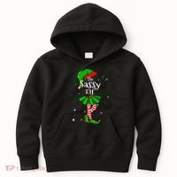 Im The Sassy Elf Matching Christmas Costume Kids Hoodie thumb 0