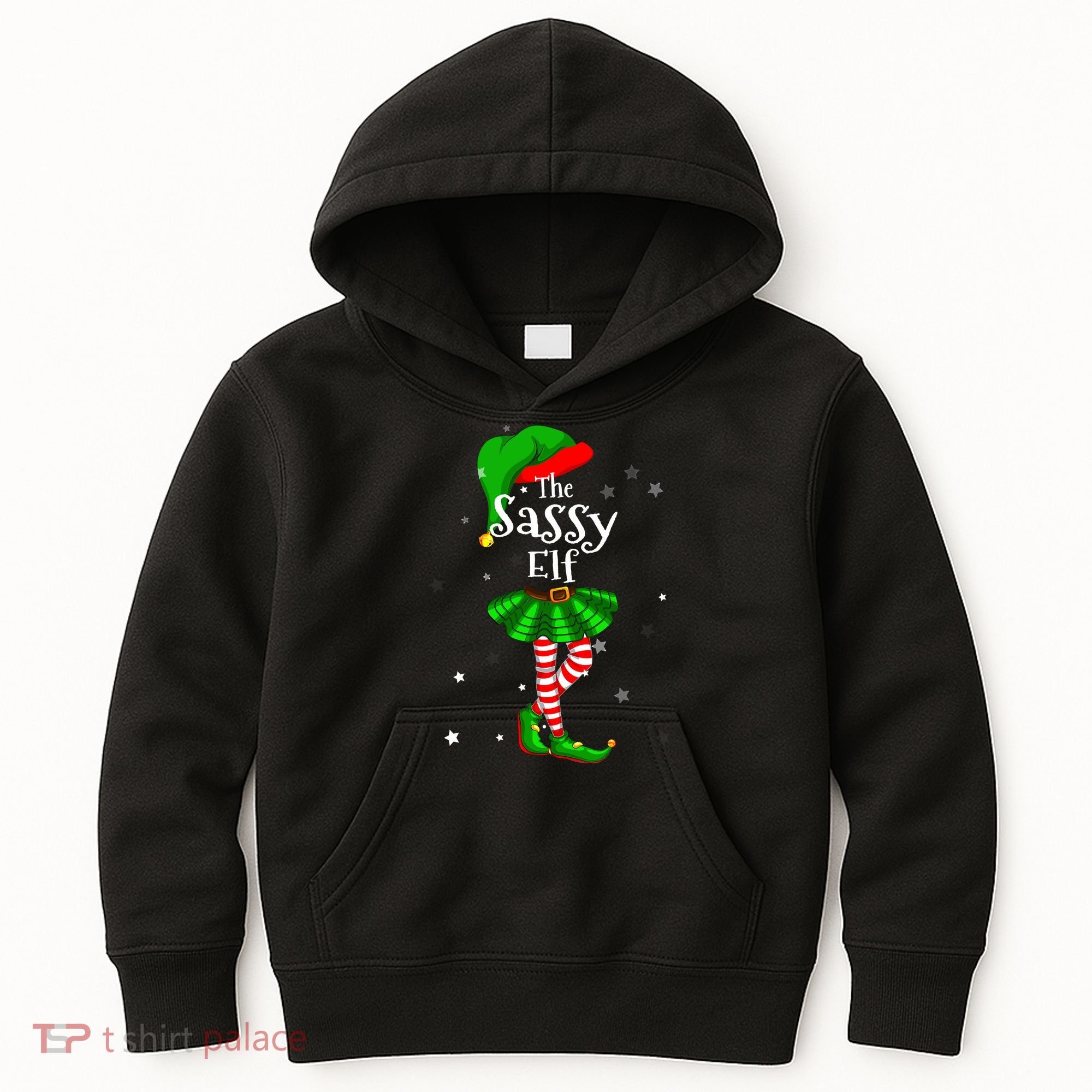 Im The Sassy Elf Matching Christmas Costume Kids Hoodie