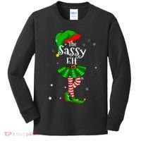 Im The Sassy Elf Matching Christmas Costume Kids Long Sleeve Shirt thumb 0