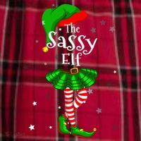 Im The Sassy Elf Matching Christmas Costume Women's Flannel Plaid Pajama Pants thumb 2