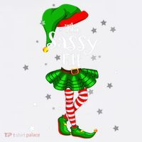 Im The Sassy Elf Matching Christmas Costume Garment-Dyed Sweatshirt thumb 2