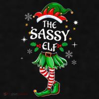 I'm The Sassy Elf Cute Family Christmas Matching  Ladies PosiCharge Tri-Blend Wicking Tank thumb 2
