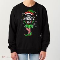 I'm The Sassy Elf Cute Family Christmas Matching  Women's Sweatshirt thumb 0