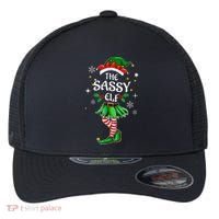 I'm The Sassy Elf Cute Family Christmas Matching  Flexfit Unipanel Trucker Cap thumb 0
