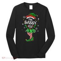 I'm The Sassy Elf Cute Family Christmas Matching  Long Sleeve Shirt thumb 0