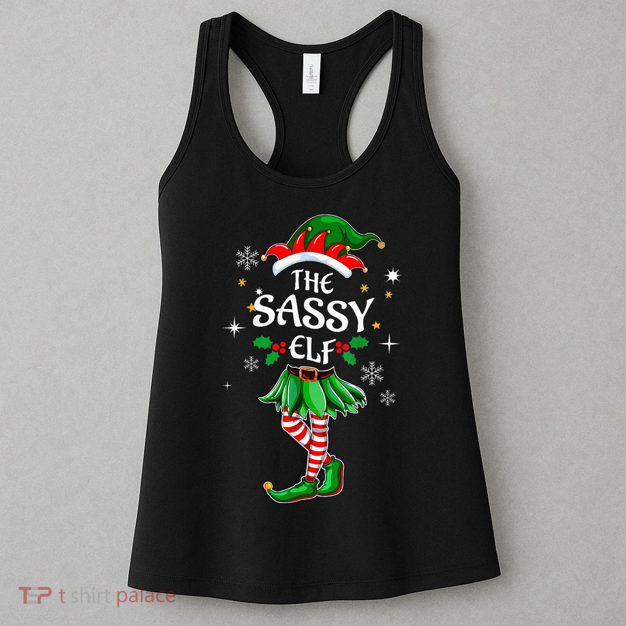 I'm The Sassy Elf Cute Family Christmas Matching  Women's Tank Top