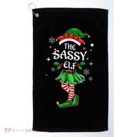 I'm The Sassy Elf Cute Family Christmas Matching  Golf Towel thumb 0