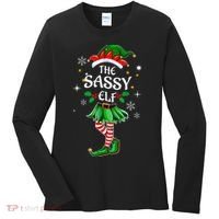 I'm The Sassy Elf Cute Family Christmas Matching  Women's Long Sleeve Shirt thumb 0