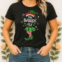 I'm The Sassy Elf Cute Family Christmas Matching  Women's T-Shirt thumb 2