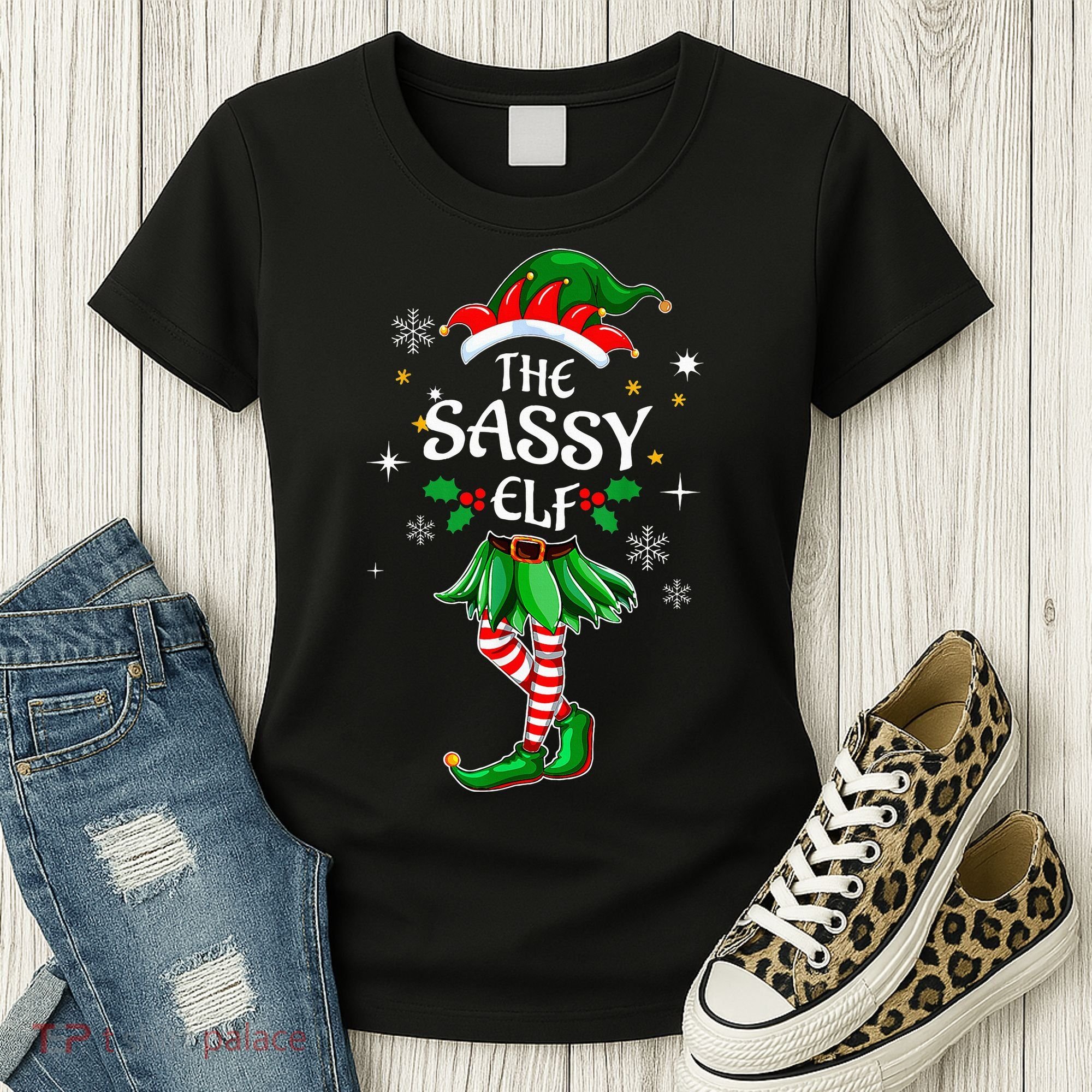 I'm The Sassy Elf Cute Family Christmas Matching  Women's T-Shirt