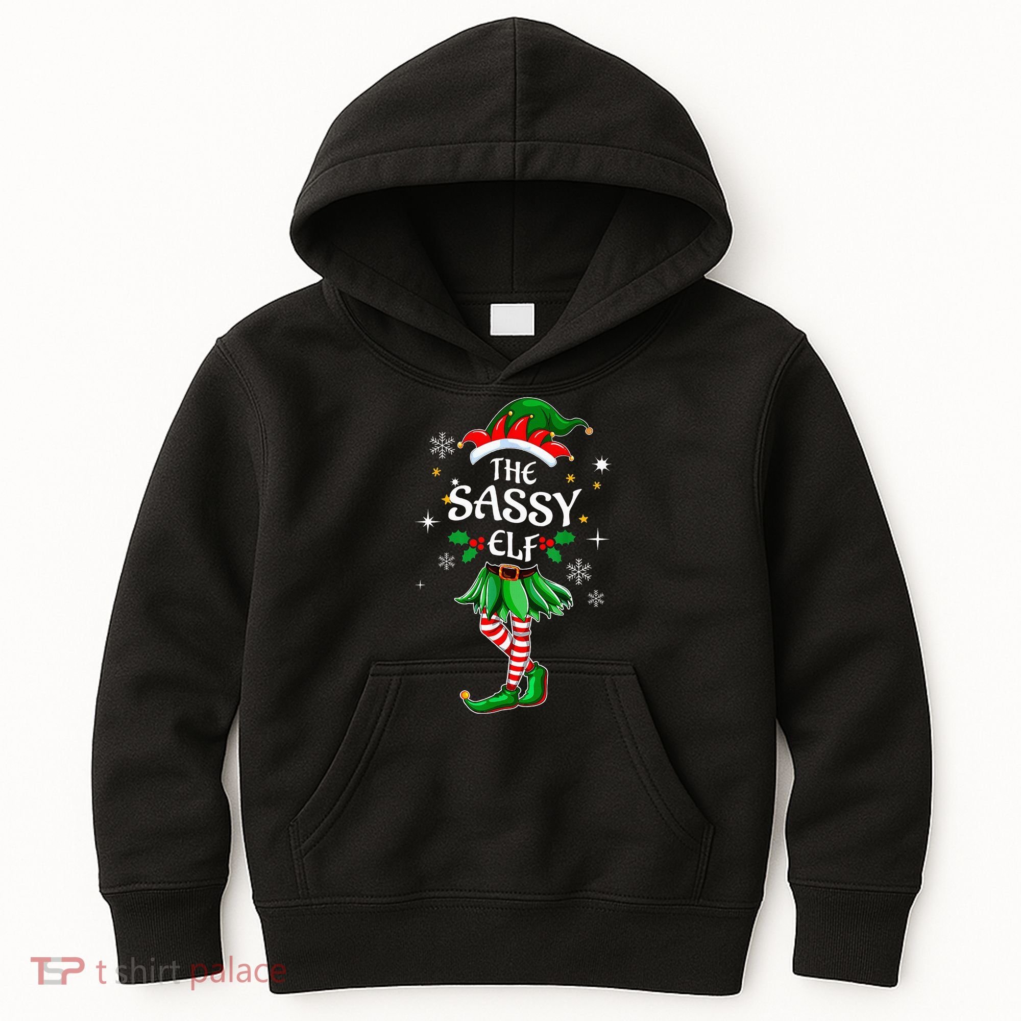 I'm The Sassy Elf Cute Family Christmas Matching  Kids Hoodie