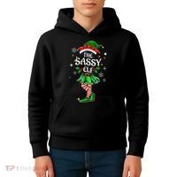 I'm The Sassy Elf Cute Family Christmas Matching  Kids Hoodie thumb 4