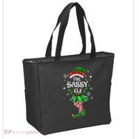 I'm The Sassy Elf Cute Family Christmas Matching  Tote Bag thumb 2