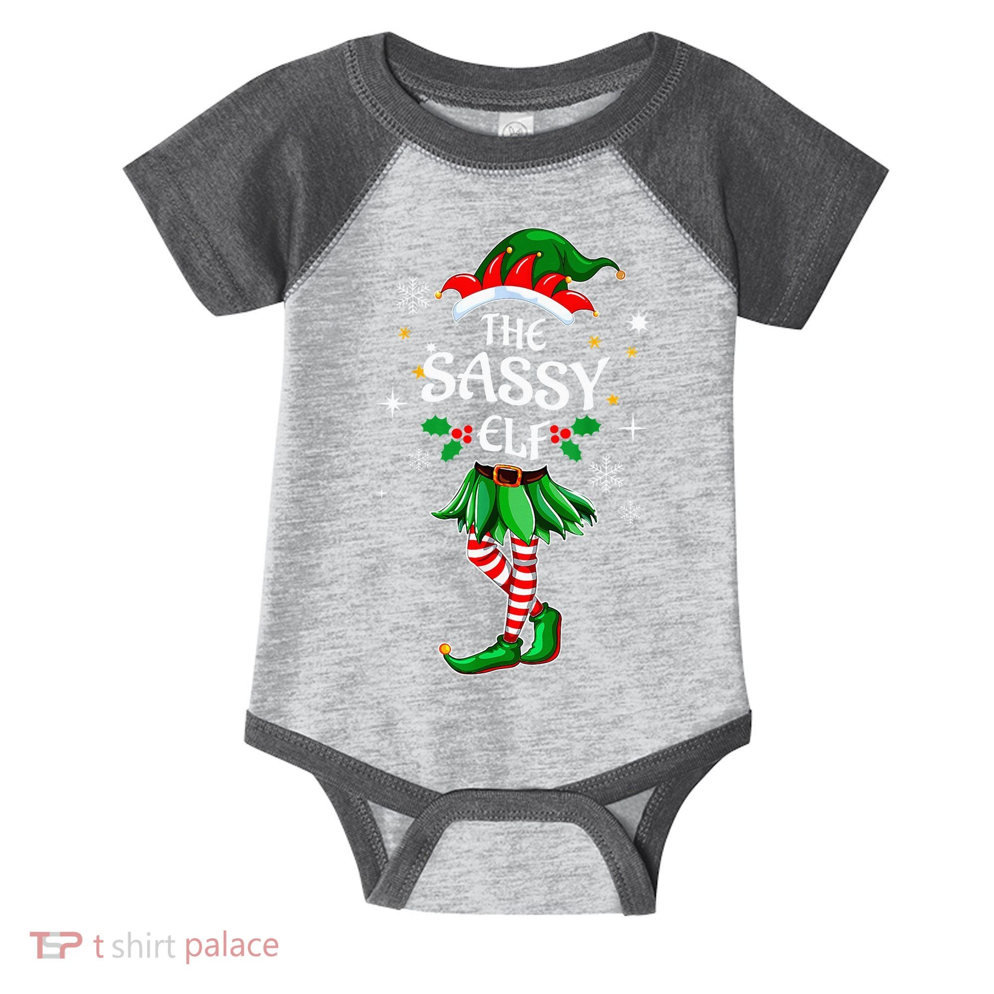 I'm The Sassy Elf Cute Family Christmas Matching  Infant Baby Jersey Bodysuit