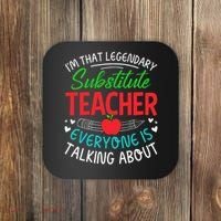 Im That Substitute Teacher Appreciation Teaching School Coaster thumb 0
