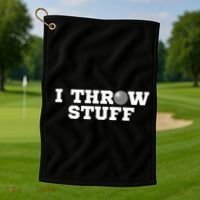 I Throw Stuff Shot Put Athlete Throwing Golf Towel thumb 1