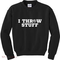 I Throw Stuff Shot Put Athlete Throwing Kids Sweatshirt thumb 0
