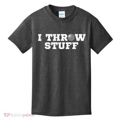 I Throw Stuff Shot Put Athlete Throwing Kids T-Shirt
