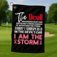 I'm The Storm Breast Cancer Golf Towel thumb 1