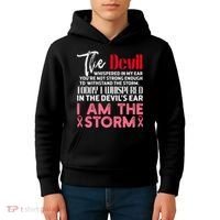 I'm The Storm Breast Cancer Kids Hoodie thumb 4
