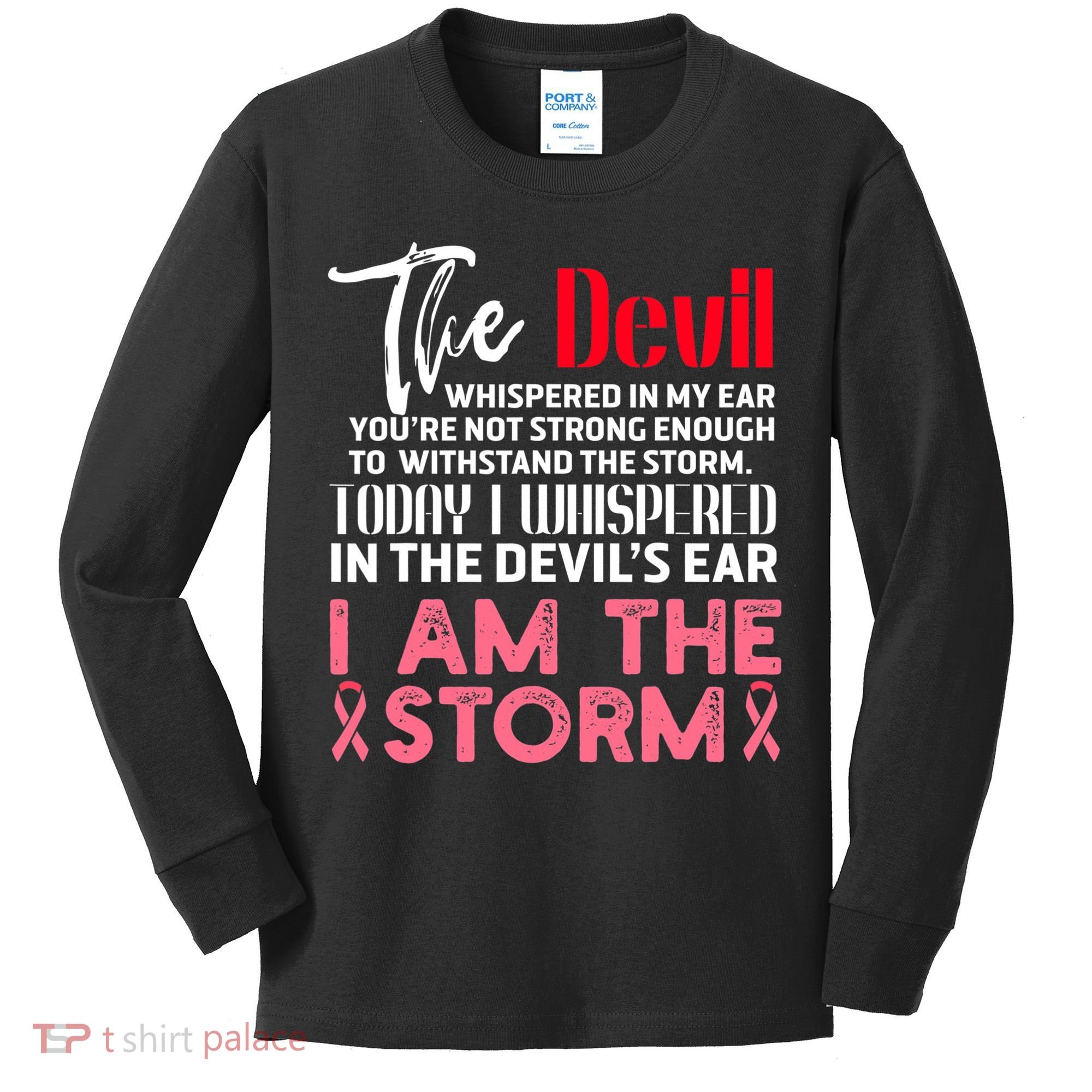 I'm The Storm Breast Cancer Kids Long Sleeve Shirt