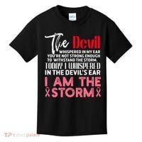 I'm The Storm Breast Cancer Kids T-Shirt thumb 0