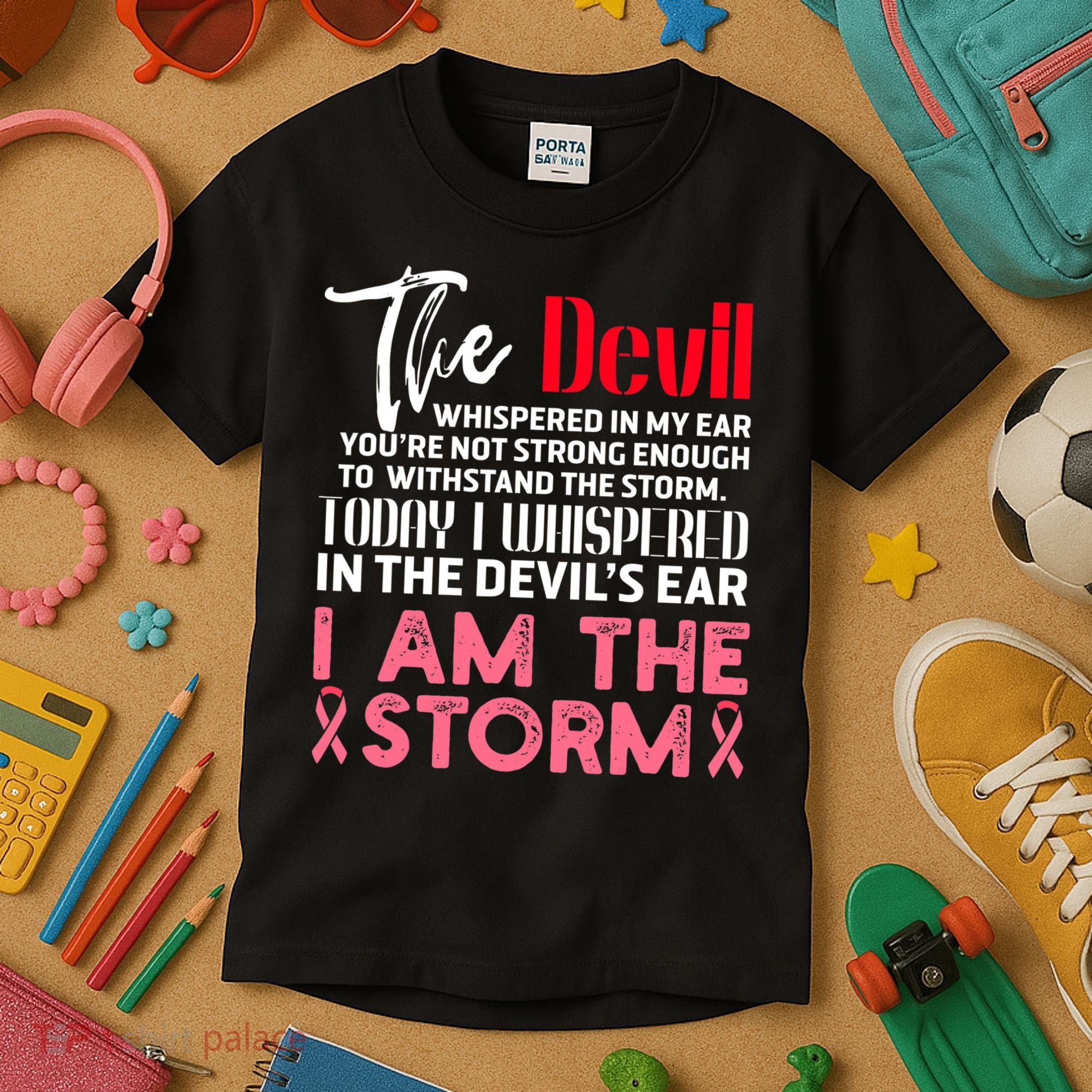 I'm The Storm Breast Cancer Kids T-Shirt