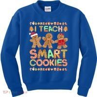 I Teach Smart Cookies Christmas Teacher Funny Gingerbread Meaningful Gift Kids Sweatshirt thumb 0