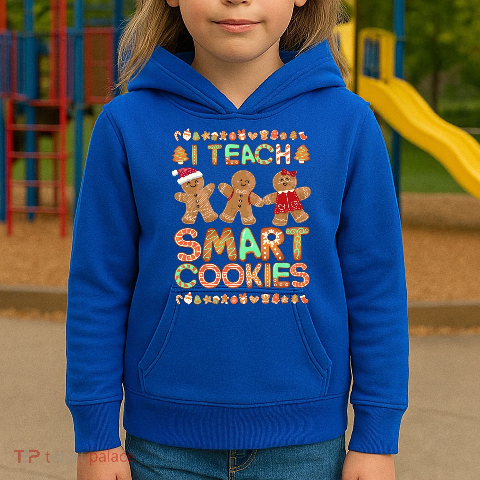 I Teach Smart Cookies Christmas Teacher Funny Gingerbread Meaningful Gift Kids Hoodie