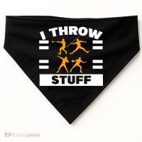 I Throw Stuff Shot Put Discus Track And Field Thrower USA-Made Doggie Bandana thumb 0