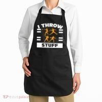 I Throw Stuff Shot Put Discus Track And Field Thrower Apron thumb 2