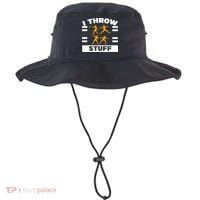 I Throw Stuff Shot Put Discus Track And Field Thrower Bucket Hat thumb 0