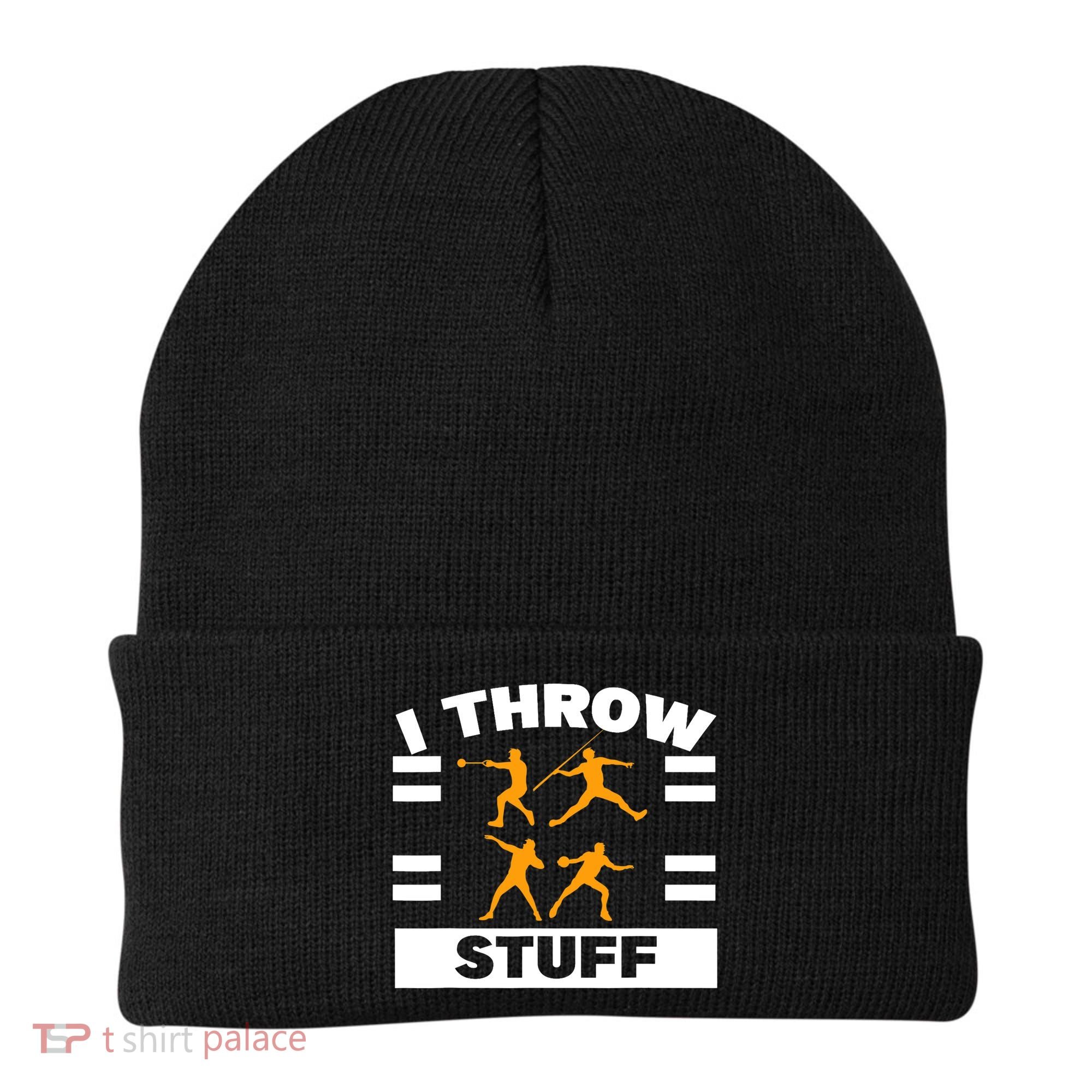 I Throw Stuff Shot Put Discus Track And Field Thrower Beanie