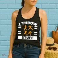 I Throw Stuff Shot Put Discus Track And Field Thrower Women's Tank Top thumb 2