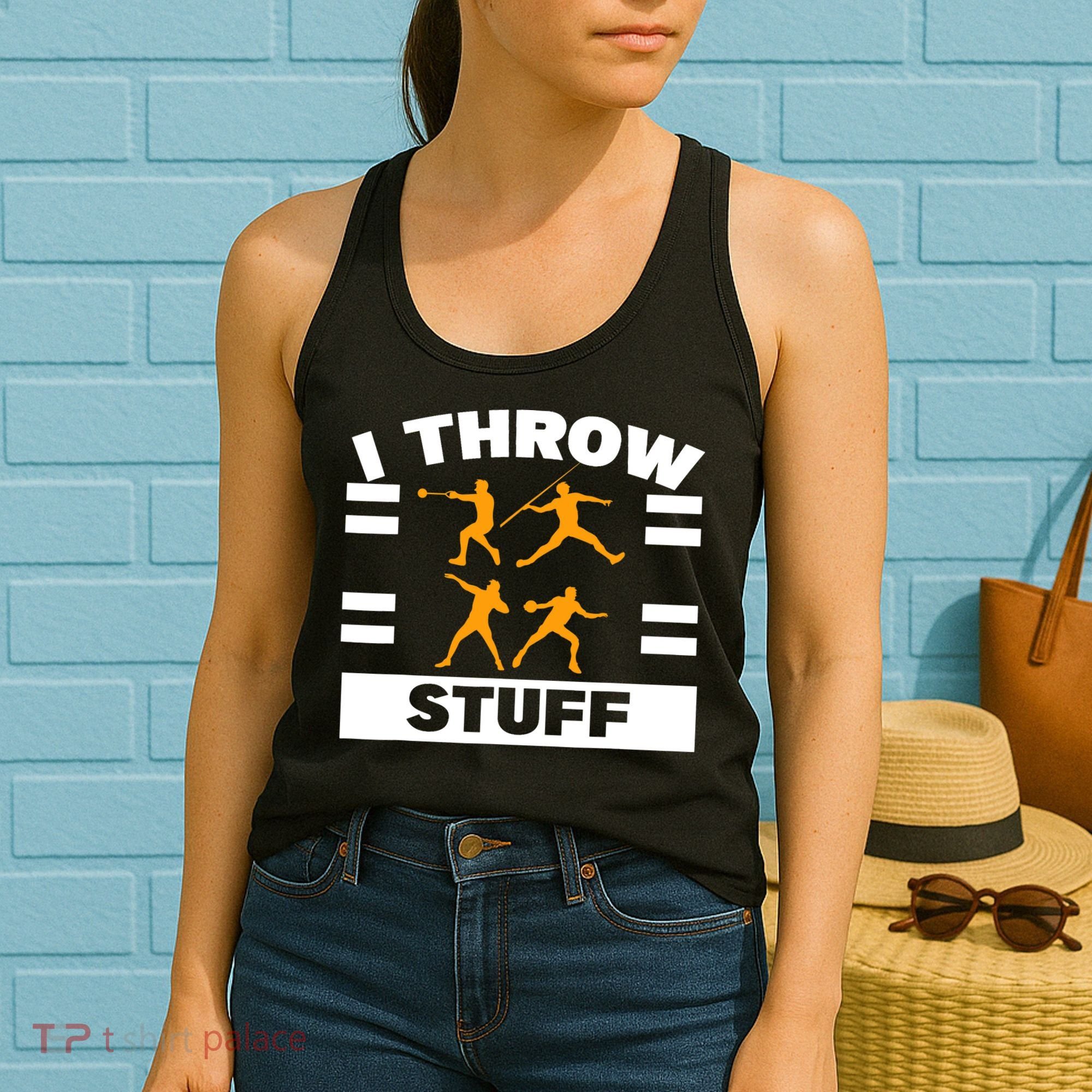 I Throw Stuff Shot Put Discus Track And Field Thrower Women's Tank Top
