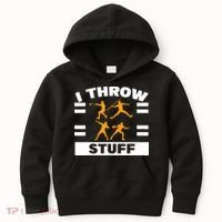 I Throw Stuff Shot Put Discus Track And Field Thrower Kids Hoodie thumb 0