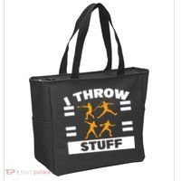 I Throw Stuff Shot Put Discus Track And Field Thrower Tote Bag thumb 2