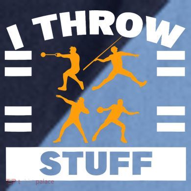 I Throw Stuff Shot Put Discus Track And Field Thrower Raglan Baseball Sleeve Shirt