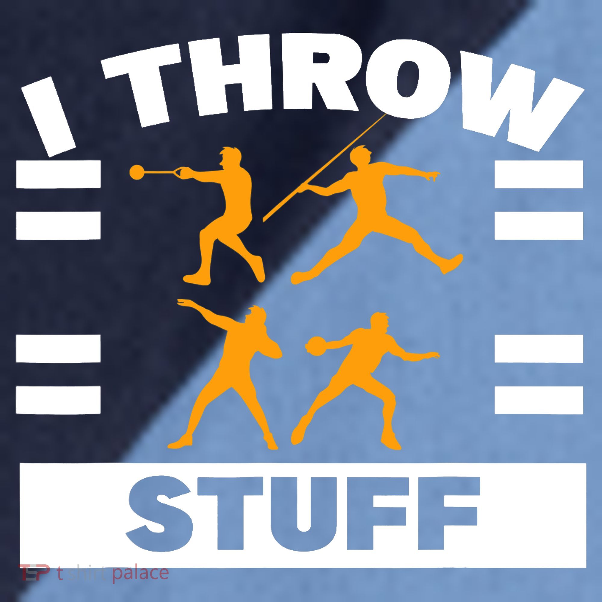 I Throw Stuff Shot Put Discus Track And Field Thrower Raglan Baseball Sleeve Shirt